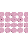 Mini Drill Grinding Buffing Wheel Polishing Pad Set 16/40 Pieces With Titanium Coated Heads And Dense Emery Grit shown arranged.