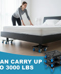 Heavy Duty Furniture Dolly Set With 360 Degree Rotating Wheels And 3000 Lb Load Capacity under bed
