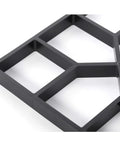 Close-up of black plastic mold for 2 Pack Outdoor Pavement Molds For DIY Cement Stepping Stones Walkway Maker Patio Path Pavers