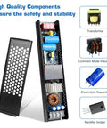 Ultra Slim 24V 400W LED Power Supply With Constant Voltage 110 To 130V AC Input 16.7A Output Aluminum Enclosure For LED Strip Lights Cabinet Lighting Signage And Display Lighting, open view