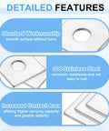 Top Shelf 304 Stainless Steel Square Washers 1 Inch Flat Pads For 5/16 In Bolt Heavy Gauge Construction Spacers close-up features overview.