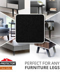 Heavy Duty Durable Self Adhesive Felt Furniture Pads 48 Pack 1 Inch Square Chair Leg Protectors on various furniture legs.