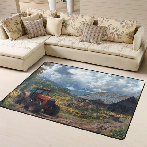 Cozy Soft Non Slip Area Rug 63x48 Inch For Living Room Large Modern Floor Mat Low Pile Indoor Carpet Machine Washable