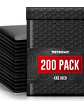 Black Bubble Mailers 4x8 Inch Self Seal Adhesive Padded Envelopes 200 Pack Waterproof With Inner 4x7 Inch Usable Size Boss Quality Shipping