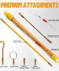11Ft Fiberglass Fish Tape Rods Kit For Running Electrical Cables Through Walls And Attics With Glow Rods And Attachments