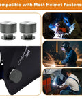 Upgraded Pipeliner Helmet Fasteners For Welding Hoods Titanium Grey Aluminum 6061 T6 Replacement Parts Quick Fit 1 Pair