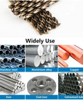 One Quarter Inch HSS Twist Drill Bits Set Ten Pieces Jobber Length Straight Round Shank Workhorse For Drilling Hard Metal