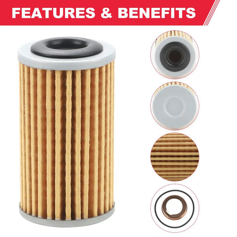 Transmission Oil Filter Kit With Gasket And Drain Plug Washer 2013-2019 Nissan Altima Maxima Sentra Versa 31726 28X0A