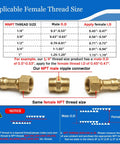 Two Pack Hex Brass Nipples 1 Inch NPT Male To 1 Inch NPT Male Pipe Fitting Heavy Duty Brass Nipples diagram