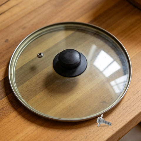 Glass pot lid handle with 40 Piece M5 Stainless Steel Screws For Pot Lid Handles With Washers And Silicone Gaskets Heat Resistant Fixing Bolts.
