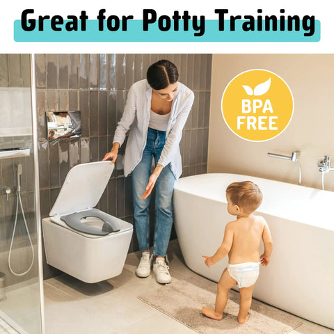 No Sweat Foldable Travel Potty Seat For Toddlers With Secure Splash Guard And Sturdy Non Slip Base For Hassle Free House Training On The Go For Little Ones Learning To Hit The Target