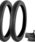 18 Inch Bike Tire And Tube Replacement Set With Two 18x1.95 Tires And Two Inner Tubes For 18x1.75 To 2.125 Inches With AV 32mm Schrader Valve