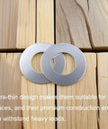 Ultra Thin Stainless Steel Flat Washer Set For M4 Screws, 8mm Outer Diameter, 0.1mm Thick, 200 Pack, Lightweight Shim Spacers