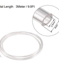 PU Polyurethane Pneumatic Air Tubing 4mm OD 2.5mm ID 118 Inch Long Flexible Air Hose coiled with dimensions shown