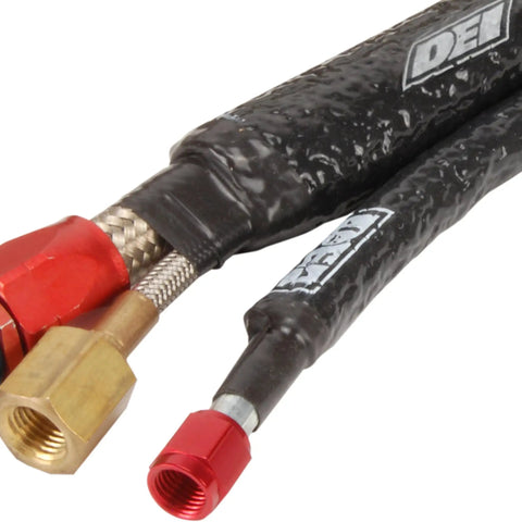 Quick Fix Tape 1 Inch By 12 Foot Self Curing Waterproof Silicone Insulation Tape on hoses with brass and red fittings
