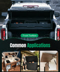 Heavy Duty 10 Inch Gas Struts 60 Lb Force 2 Pack Universal Truck Toolbox Lift Supports shown on a truck toolbox lid.
