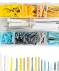 Massive 300 Piece Wall Anchor Kit For Drywall And Concrete Heavy Duty Ribbed M4 M5 Anchors And Screws For Hanging Pictures And Shelves And Wall Mounts On Brick Cement Wood And Hollow Walls, mixed-color case