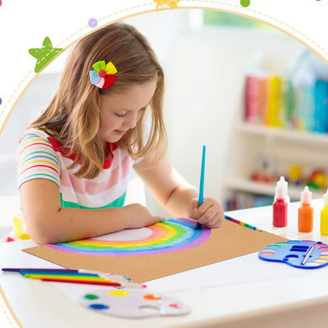 Child painting a rainbow on 110 Pack 11 x 8.5 Inch Corrugated Cardboard Sheets for Shipping and Crafting at home