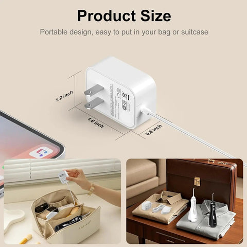 Product dimensions of Magnetic Replacement Charger Cord For Water Flosser, Compatible With WP 560 562 563 567 569
