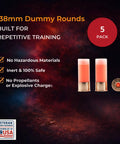 Image showing 12 Gauge Snap Caps Five Pack Inert Training Rounds For Dry Fire Reloading And Malfunction Drills With Real Brass Casing