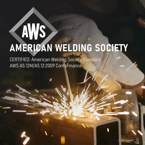 Welder using E6011 3 32nd Inch Carbon Steel Welding Rods All Position Stick Electrodes With Beefy Arc for deep penetration.
