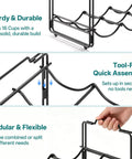 Stackable Metal Water Bottle Organizer 4 Tier Rack For 20 30 40 Oz Tumblers From Yeti And Stanley assembly details
