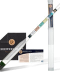 Hydrometer For Home Brew Beer Wine Mead And Kombucha Deluxe Triple Scale Set With Hardcase And Cloth Specific Gravity ABV Tester