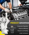 Mechanic installing Water Pump Thermostat Kit Easy Fit For 2013-2020 Buick Encore, 2011-2016 Chevrolet Cruze, 1.4L Turbo Engine