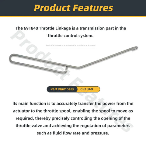 Throttle Linkage And Mechanical Governor Linkage And Governor Spring 3 Piece Set For Briggs And Stratton Engine Control Assemblies 691840