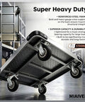 2600 Pound Capacity Steel Platform Cart With 43 By 26 Inch Flatbed Heavy Duty Industrial Moving Dolly With 6 Inch Fixed And Swivel Brake Wheels A Real Warehouse Workhorse For Inventory Tools And Equipment, underside view