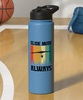 Glide Mode Hang Gliding Inspired Stainless Steel Insulated Water Bottle For Hang Glider Pilots And Air Sports Fans on court