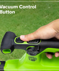 Hand adjusting vacuum control on Three In One Cordless Leaf Blower Vacuum Mulcher With Dual 48V Batteries And Fast Charger
