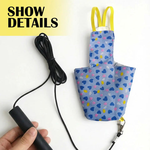 Soft Cotton Bird Harness Vest With Snap Fasteners And 2M Leash For Parakeets Cockatiels Conures And Budgies, colorful pattern