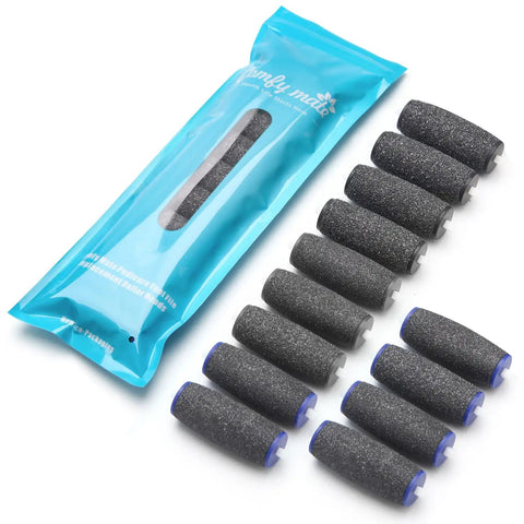 Image showing Pro Grade 13 Pack Replacement Rollers For Pedi Perfect Refills Electronic Foot File arranged beside packaging.