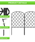 10 Pack Decorative Garden Fence Panels, 24 Inch High, 10 Feet Long When Connected, Rustproof Metal Wire Border Edging Fencing For Outdoor Patio Garden Yard, Arched Design, Easy Extension And Setup.