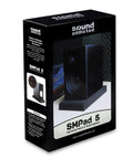 Studio Monitor Isolation Pads For 5 Inch Monitors, 2 Pack, packaging with high density acoustic foam for secure speakers, SMPad 5