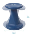 Twist Active Wobble Stool For Flexible Classroom Seating And Collaboration, 18 Inch Seat Height Navy Color