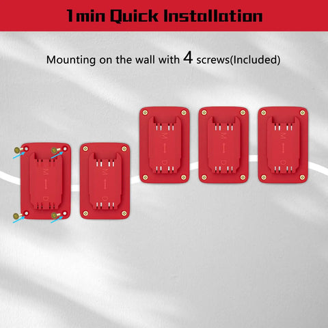 Beefy Heavy Duty Tool Holder Mount Kit For Power Tools That Fits Milwaukee M18 And Dewalt 20V 12V Drills Wall Mounted Hanger