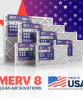 20x20x1 Air Filter MERV 8 Six Pack Electrostatic Pleated For HVAC AC Furnace Dust Pet Hair Mold Pollen Defense Made In USA
