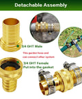 Heavy Duty Lovegarden Repair Kit Includes 4 Set Of 3/4 Inch Brass Barb Connectors With Swivel Converters Male Female Gaskets And Stainless Clamps For Garden Hose Fixes That Never Let You Down. 3/4 GHT brass hose fittings with clamps