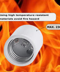 Workhorse Glazed Porcelain E26 Ceramic Socket Keyless Lampholder with high temperature resistance, max 230°C.