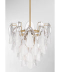 Fresh Legacy Brass 18 Inch 5 Light Pendant With Hand Formed Glass Shades, showcasing textured glass shades with a brass base.