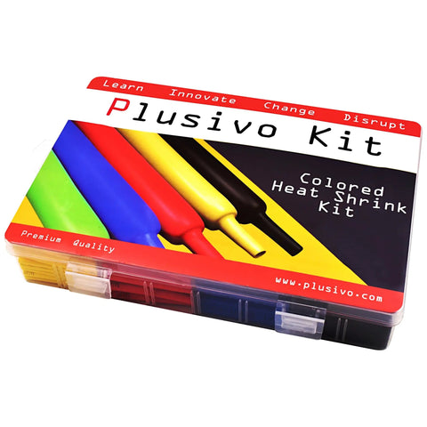 Heat Shrink Tubing Kit With 800 Pieces Two To One Ratio For Electrical Insulation, five-color storage case