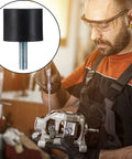 4 Pack Rubber Vibration Isolators Mounts For Engines And Compressors, Heavy Duty Anti Vibration Pads For Equipment Safety, Premium Black Rubber Mounts Built For Tough Industrial Use. Black rubber mount with threaded bolt for engine or compressor