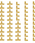 Brass Crimp Fittings 50 Pack For PEX Pipe 1/2 Inch With 90 Degree Elbow And Tee Kit No Lead, Corrosion Resistant Plumbing Connectors
