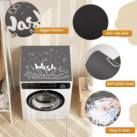 Heavy Duty Washer And Dryer Top Covers Non Slip Protector Mats For Laundry Room showing elegant pattern and anti-slip features