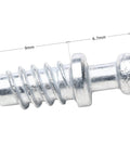 1000 Pack Zinc Screw In Dowel Furniture Connectors With Extended Cam Lock Heads For 3 16 Inch Holes, showing a detailed close-up of a zinc connector.