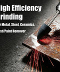 Extra Long 1/4 Inch Shank Aluminum Oxide Grinding Stones Set of 8 for Rotary Tools and Drills used on metal surface