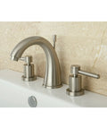 8 Inch Widespread Bathroom Faucet Brushed Nickel With Drip-Free Ceramic Disc Cartridge, Deck Mount Three-Hole Installation