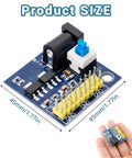 Five Pack Do It All DC-DC Power Modules For 12V To 3.3V And 5V Conversion With Triple Outputs 3.3V 5V And 12V Pass Through 800mA Max Input 6 12V Dual Sided PCB Great For DIY Electronics Prototyping Projects